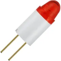 Schiefer Bi-pin LED Lamp | 0.28W 28V 10mA Rood | 6x16mm | 10 stuks