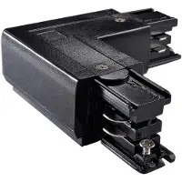 Malmbergs Onderdeel | 3-fasen rails L Connector Links DALI 3 Circuit Zwart | PRO-D635 L-B