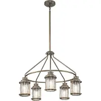 Kichler LED Kroonluchter | 5X E27 Max 60W | IP44 | Dimbaar | Burnished Bronze