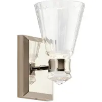 Quintiesse LED Wandlamp Kayva | 8W 3000K 650Lm 830 | IP44 | Polished Nickel