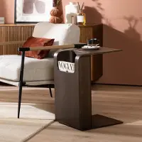 Livin24 Scandinavische bijzettafel/salontafel Isla 60x35x45 walnoot