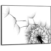 Overig Schilderij Paardenbloem Zwart-wit 70x50cm
