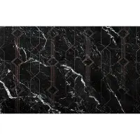 Overig Fotobehang Marble Black - Zwart - 2,50m X 400cm