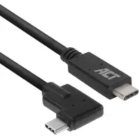 ACT USB-C Kabel naar USB C 90 graden Kabel | 1m | 3.2 Gen1 | USB-C Hoek Haaks | 5Gbps | AC7406