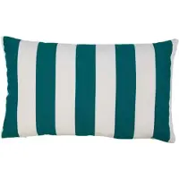 2lif Lef grote streep buitenkussen petrol 30x50cm
