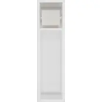 Guido Gusto Inbouw toiletrolhouder-closetborstel houder mat wit zonder klep