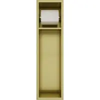 Guido Gusto Inbouw toiletrolhouder-closetborstel houder mat goud zonder klep