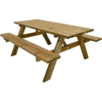 Axi Julie Picknicktafel van hout Klassiek 177 x 154 cm - Bruin