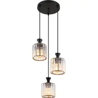 Globo Lighting - hanglamp - JORDANA - zwart - glas - Ø 32cm - E27 - 15742-3