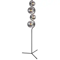 Globo Lighting Zwarte glazen metalen moderne vloerlamp Globo Porry