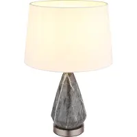 Globo Lighting tafellamp, metaal, mat nikkel, 1x E27
