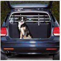 Trixie hondenrek auto zilver/zwart - 96-163x34-48 cm