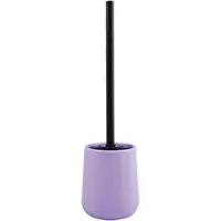 Spirella MSV Toiletborstel in houder/wc-borstel Malmo - keramiek/rvs - lila paars/zwart - 39 x 10 cm - Toiletborstels