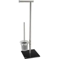 Wenko Lima wc-boy RVS gesatineerd/zwart