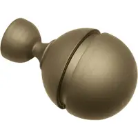 Gardinia bal, 2 stuks, metaal, cappuccino, voor gordijntechniek met een diameter van 19 mm, ongeveer