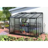 Pergart Tuinkas Ida 6500 - Polycarbonaat 6mm - Zwart - 324x201x221cm