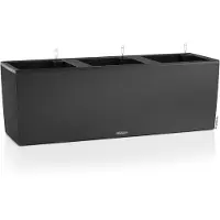 SmartaSaker TRIO STONE 30 - Plantenbak - met uitneembare binnenbakken - met bewateringssysteem - ALL-IN-ONE set met LECHUZA-PON - grafietzwart