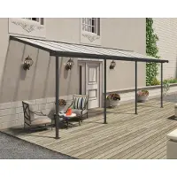 Canopia Palram | - Terrasoverkapping Sierra - Donkergrijs - 2,2x6,7m
