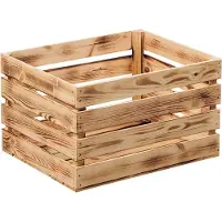 Kesper Fruitkisten opslagbox - old look - lichtbruin - hout - L46 x B36 x H28 cm - Decoratie huis en tuin - Kisten/kistjes
