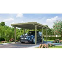 Weka Carport 617 Gr.1 Onbehandeld + Dak 294x398cm