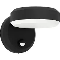 Eglo LED buiten wandlamp Fornaci, zwart, breedte 16 cm, sensor Fornaci, zwart, metaal, Modern, Wandlamp buiten