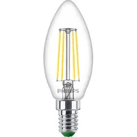 Philips Ultra Efficient LED kaarslamp Transparant - 40 W - E14 - Koelwit licht - Energielabel A