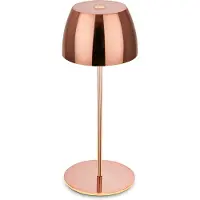 Briloner Serina Mini - Snoerloze LED tafellamp IP44 - 7503013 - Dimbaar - Touch - Spatwaterdicht - Snoerloos - Verwisselbare batterij en lichtbron - Ø8 x 20 cm - Koper
