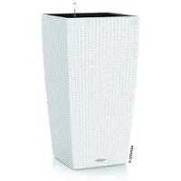 Lechuza CUBICO Cottage 40 - Plantenbak - met uitneembare binnenbak - met bewateringssysteem - ALL-IN-ONE set met LECHUZA-PON - wit