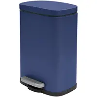 Spirella Vuilnisemmer Venetië - donkerblauw - 5 liter - metaal - 21 x 30 cm