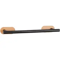 Wenko Orea Turbo-Loc Bamboo handdoekhouder 40cm zwart mat