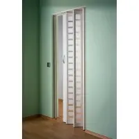 Marley New Generation vouwdeur in kleur wit / geruit wit gesatineerd BxH 86x205 cm