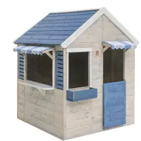 Wendi Toys Houten speelhuis strandwinkel blauw voor buiten / tuin
