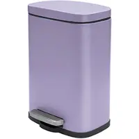MSV Vuilnisemmer Venetië - paars - 5 liter - metaal - 21x30 cm - met zachte sluiting