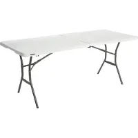 Lifetime - werktafel - buffettafel - 180 cm - inklapbaar als koffer - wit