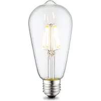 Home Sweet Home Edison Vintage LED filament lichtbron Drop - Helder - ST64 Deco - Retro LED lamp - 6.4/6.4/14cm - geschikt voor E27 fitting - Dimbaar - 4W 440lm 3000K - warm wit licht