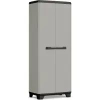 Keter Planet Hoge Kast - 3 planken - 68x39x173cm - Grijs/Zwart - Recycled Kunststof
