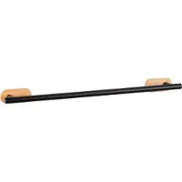 Wenko Orea Turbo-Loc Bamboo handdoekhouder uno zwart mat