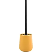 Spirella MSV Toiletborstel in houder/wc-borstel Malmo - keramiek/rvs - saffraan geel/zwart - 39 x 10 cm - Toiletborstels