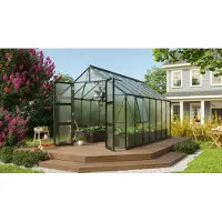 Pergart Tuinkas Olymp 11500 - Polycarbonaat 6mm - Smaragd - 257x449x254cm