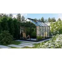 Vitavia Tuinkas Planet 6200 - Veiligheidsglas 3mm - Zwart - 195x321x207cm