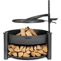 Cook King Multi-functionele Vuurschaal Montana X met Grillrooster 60 cm - Hoge Kwaliteit Staal - Handgemaakt in Europa