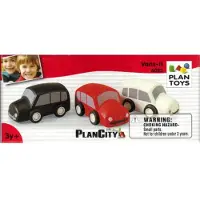 Aqua Technix Plan toys 3 houten bestel auto'tjes