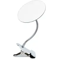 RIDDER Spiegel voor make-up, spiegel met clip, model Kasper, chroom, met 5x vergroting