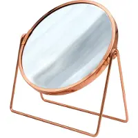 RIDDER SUMMER make-up spiegel, diameter 160mm, dubbelzijdig, roze goud