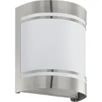 Eglo Cerno Wandlamp Buiten - E27 - 16,5 cm - Roestvast Staal/Wit