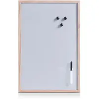 Zeller Present Whiteboard - magnetisch - houten rand - 40 x 60 cm - memobord - Schrijf/tekenborden - whiteboarden