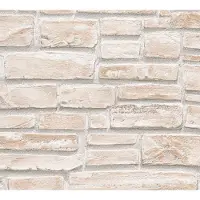 AS-Creation STENEN BEHANG - Beige Creme Wit - AS Creation Adelaide