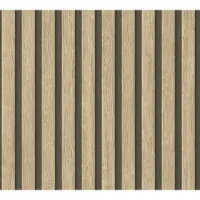 A.S. Création vliesbehang houtlook met paneelpatroon - beige, bruin - 53cm x 10m