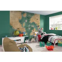 Overig Fotobehang Oude Kaart - Meerkleurig - 2,50m X 350cm