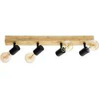 Eglo Townshend 3 Opbouwspot - E27 - 63 cm - Bruin/Zwart